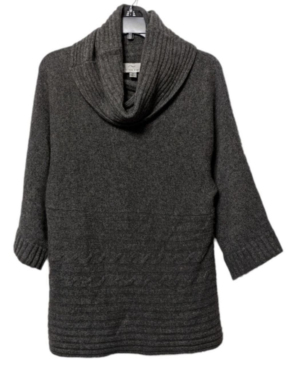 PRECIOUS FIBERS Cashmere Cowl Neck Tunic Sweater S